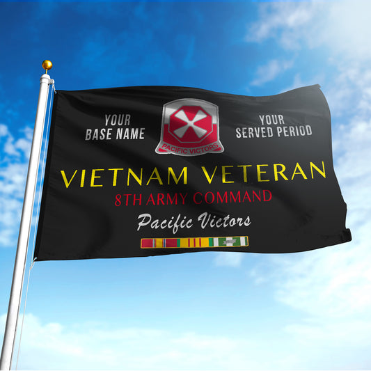 8TH ARMY COMMAND FLAG DOUBLE-SIDED PRINTED 30"x40" FLAG