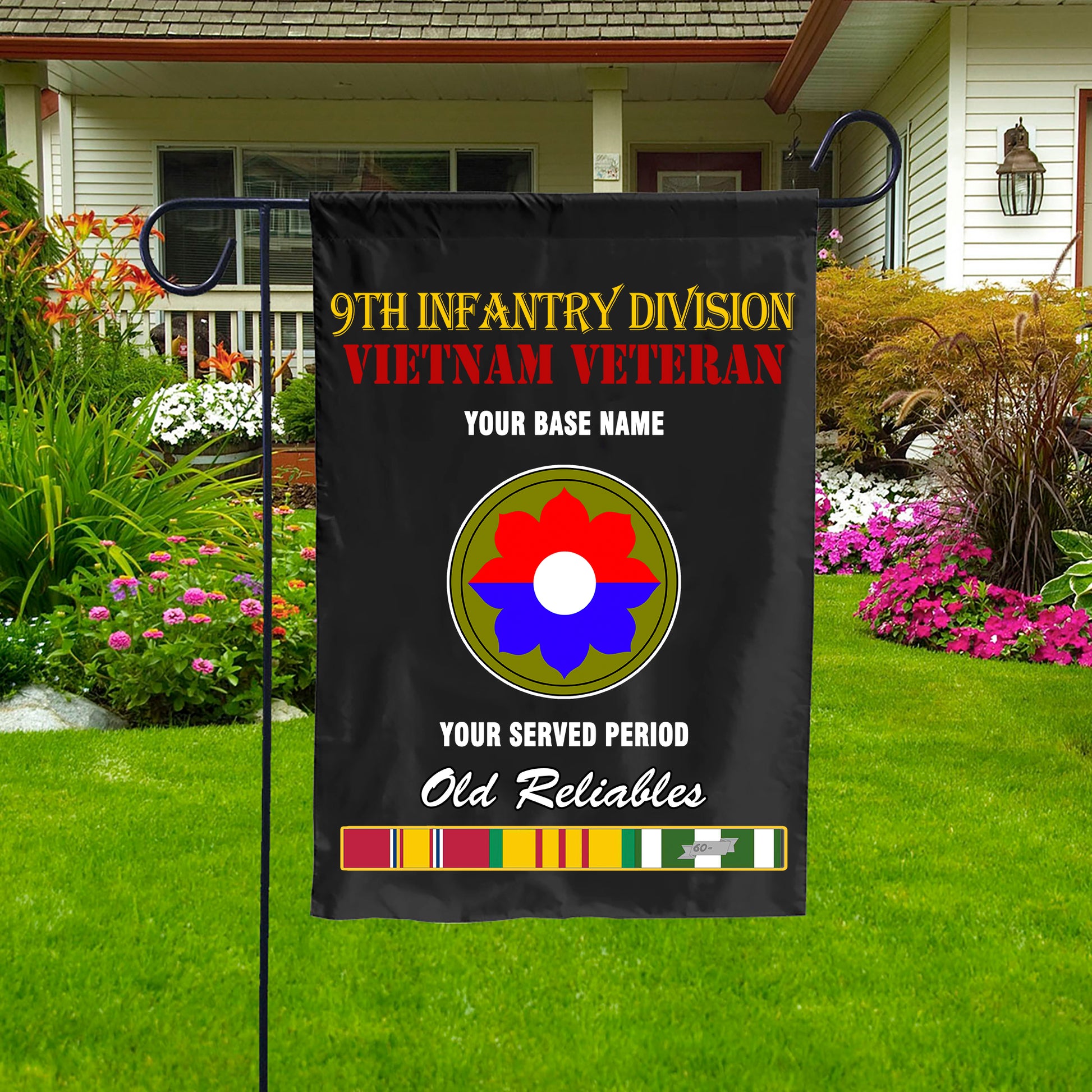 9TH INFANTRY DIVISION DOUBLE-SIDED PRINTED 12"x18" GARDEN FLAG