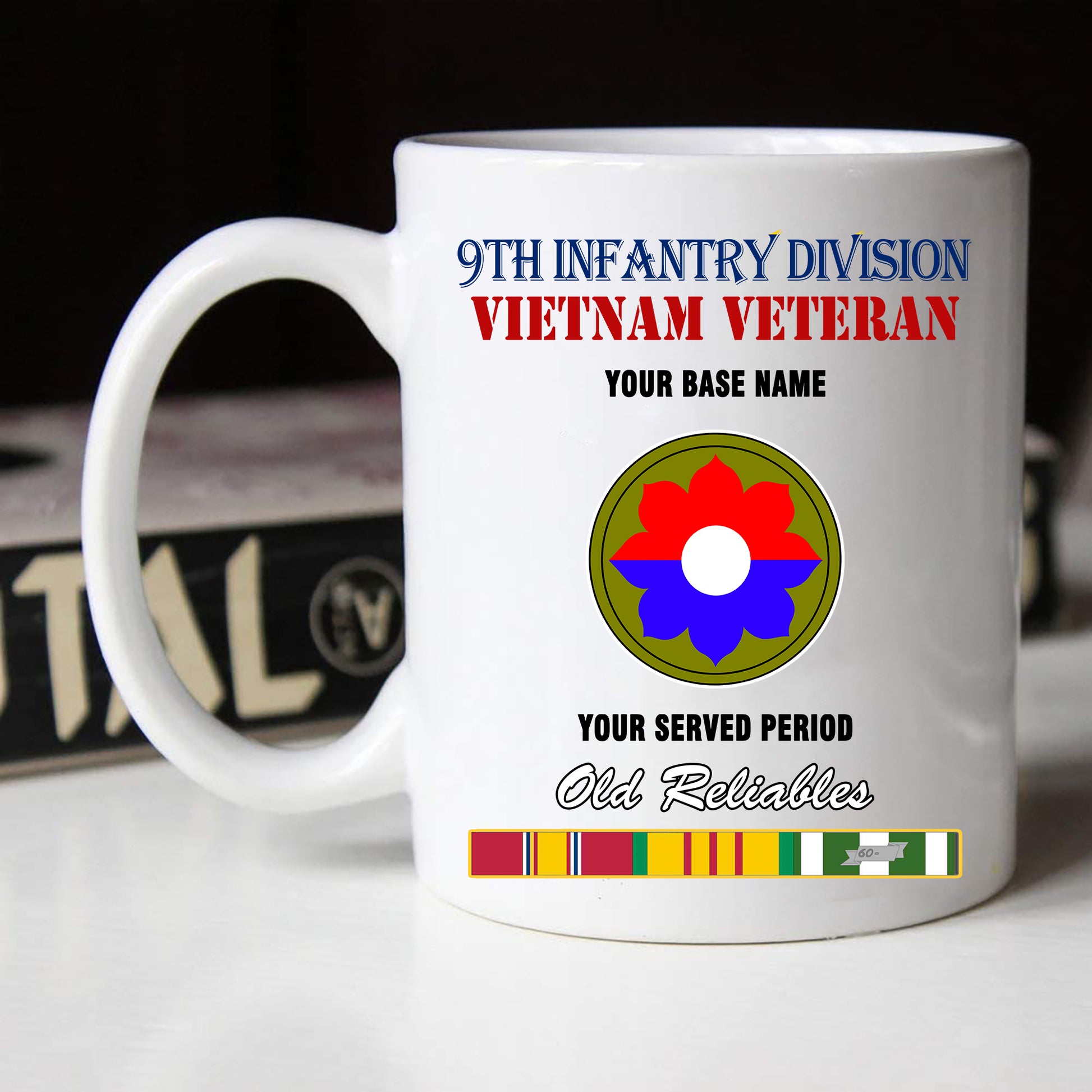 9TH INFANTRY DIVISION BLACK WHITE 11oz 15oz COFFEE MUG
