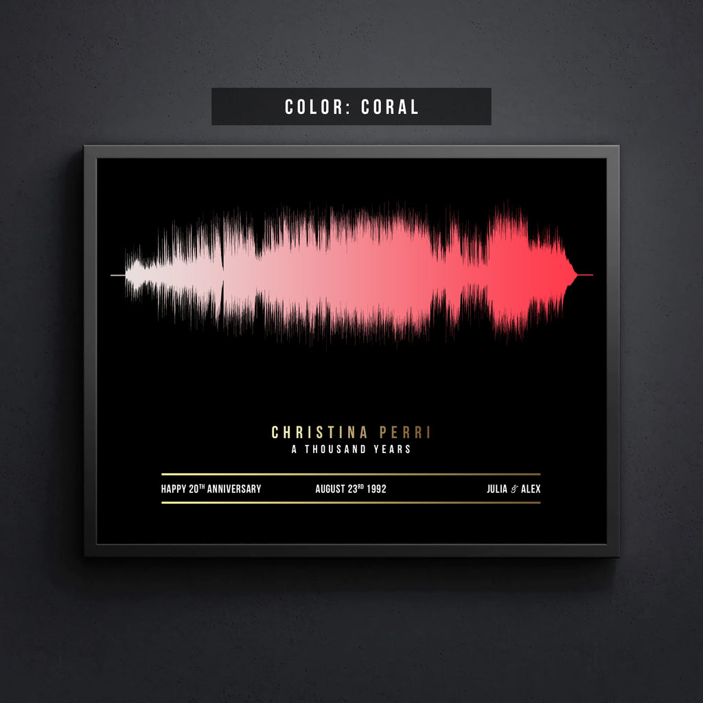 Personalized SOUND WAVE Art Print - Premium Canvas, Poster