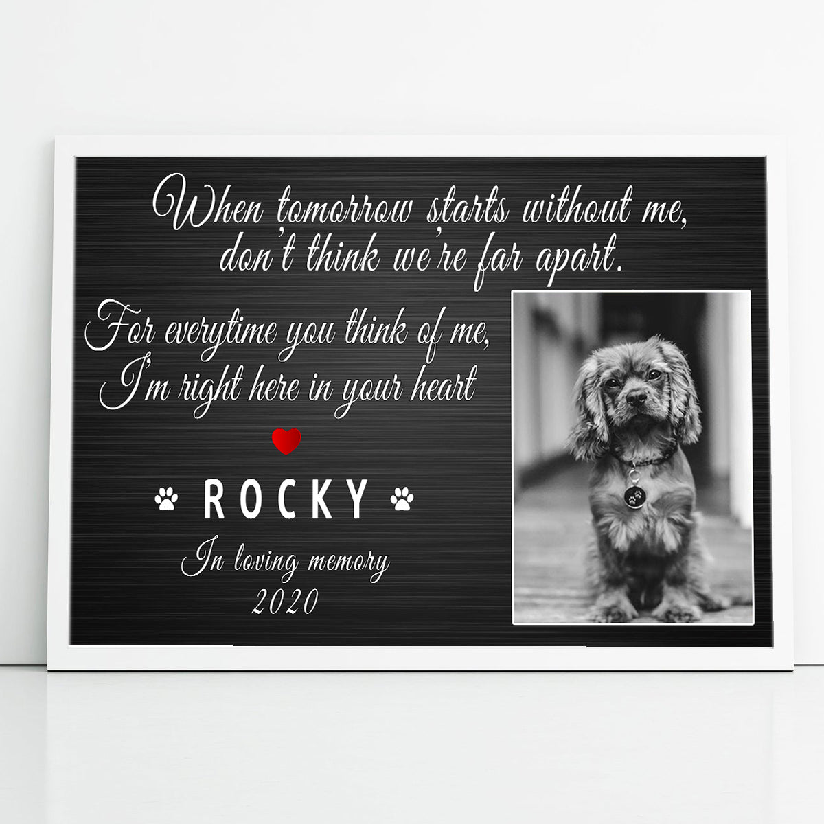WHEN TOMORROW STARTS WITHOUT ME - Premium Canvas, Poster