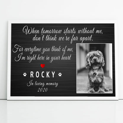 WHEN TOMORROW STARTS WITHOUT ME - Premium Canvas, Poster