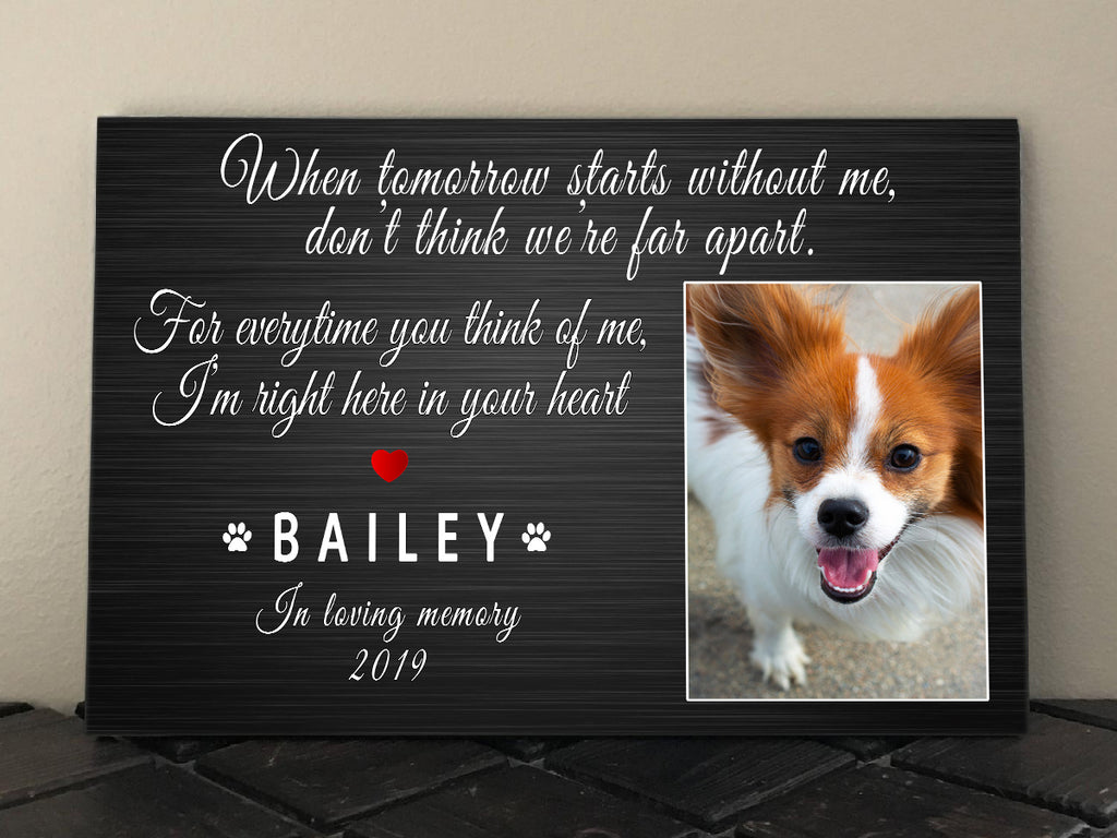 WHEN TOMORROW STARTS WITHOUT ME - Premium Canvas, Poster