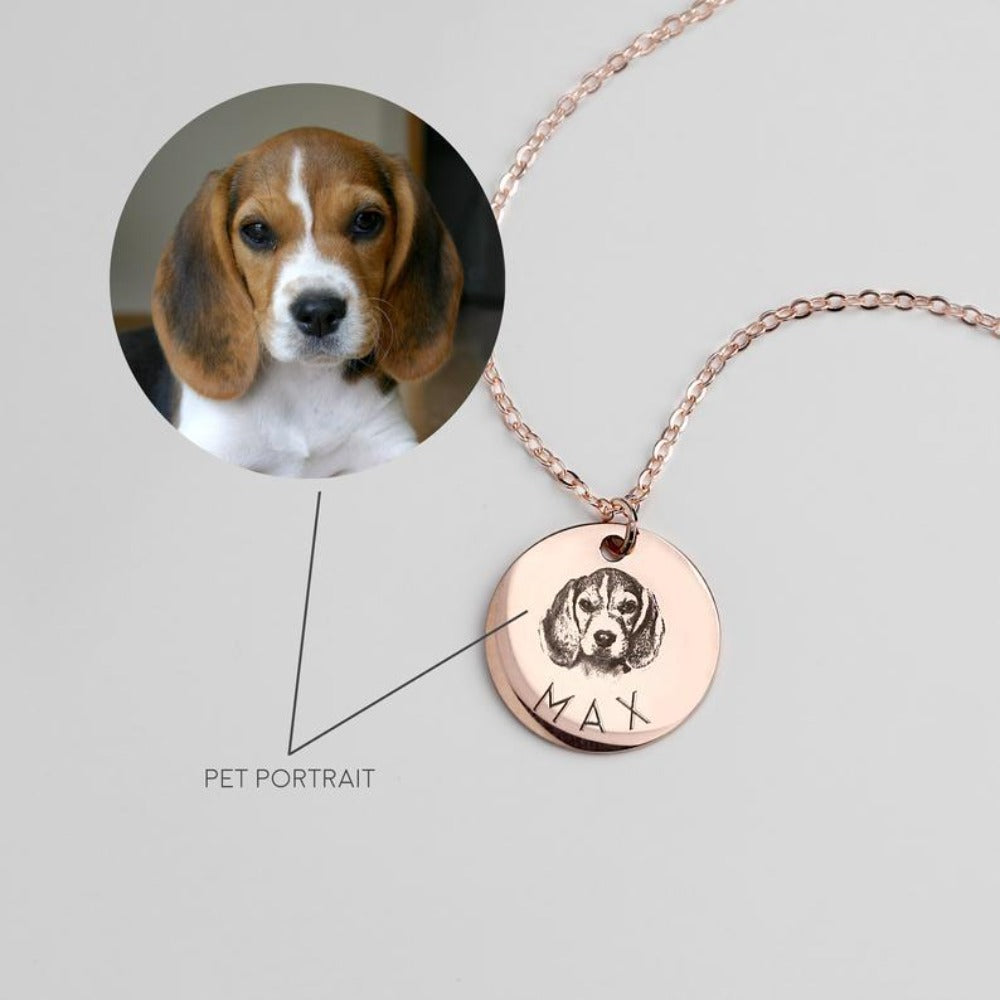 Personalized Dog Portrait Necklace
