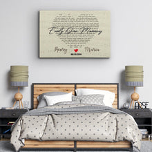 Load image into Gallery viewer, Heart Shaped Wedding Song Lyrics, Names &amp; Date - Premium Personalize Canvas, Poster