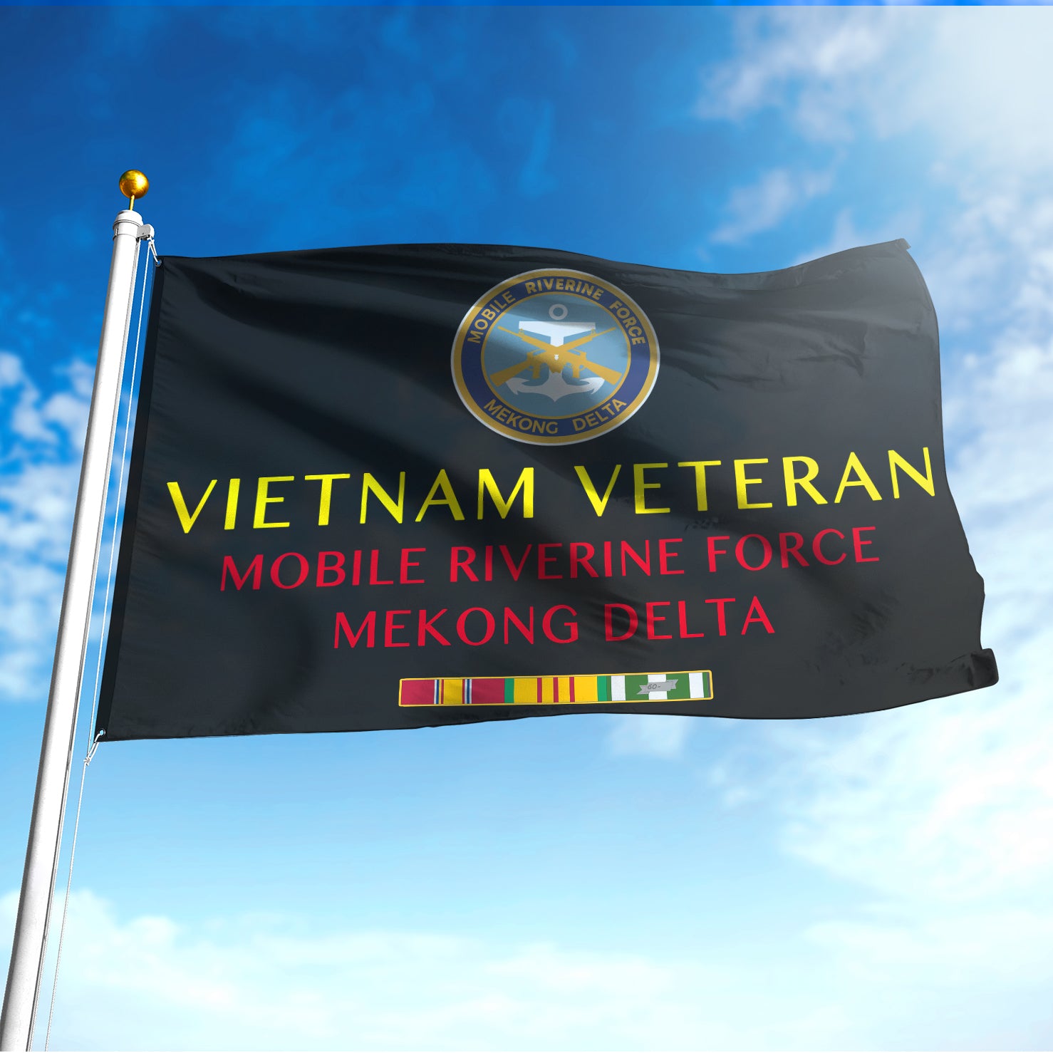 DESTROYER SQUADRON 13 - MEKONG DELTA - Double Sided 30" x 40" Flag