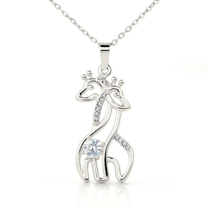 To my Granddaughter Giraffes Necklace Gift