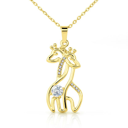 To my Granddaughter Giraffes Necklace Gift