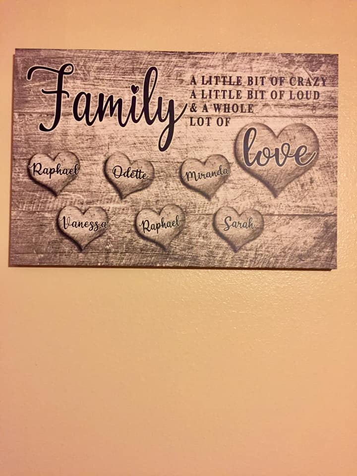 "Family - A Little bit of Crazy ...." - PERSONALIZED PREMIUM CANVAS, POSTER