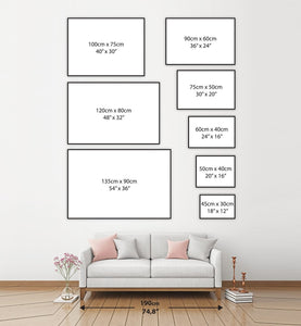 Hello, Will You, I Do, Map Art Print, Anniversary Wedding Gift - Premium Canvas, Poster