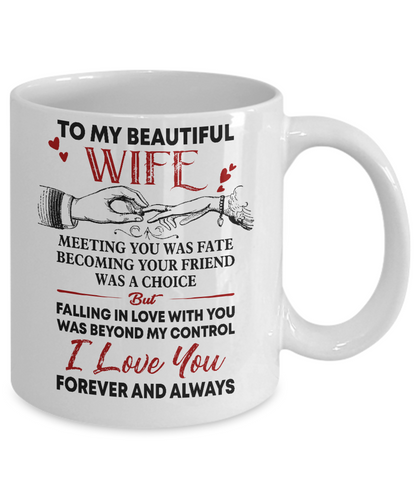 MEETING YOU WAS A FATE - TO MY WIFE MUG - NLD STORE