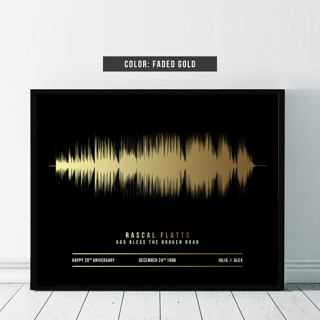 Personalized SOUND WAVE Art Print - Premium Canvas, Poster