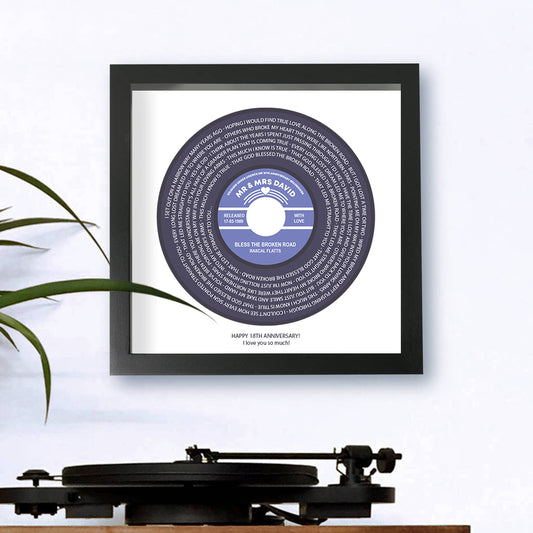Any Song Lyrics Personalized Print - Custom Vinyl Record Label Wedding - First Dance Anniversary Gift