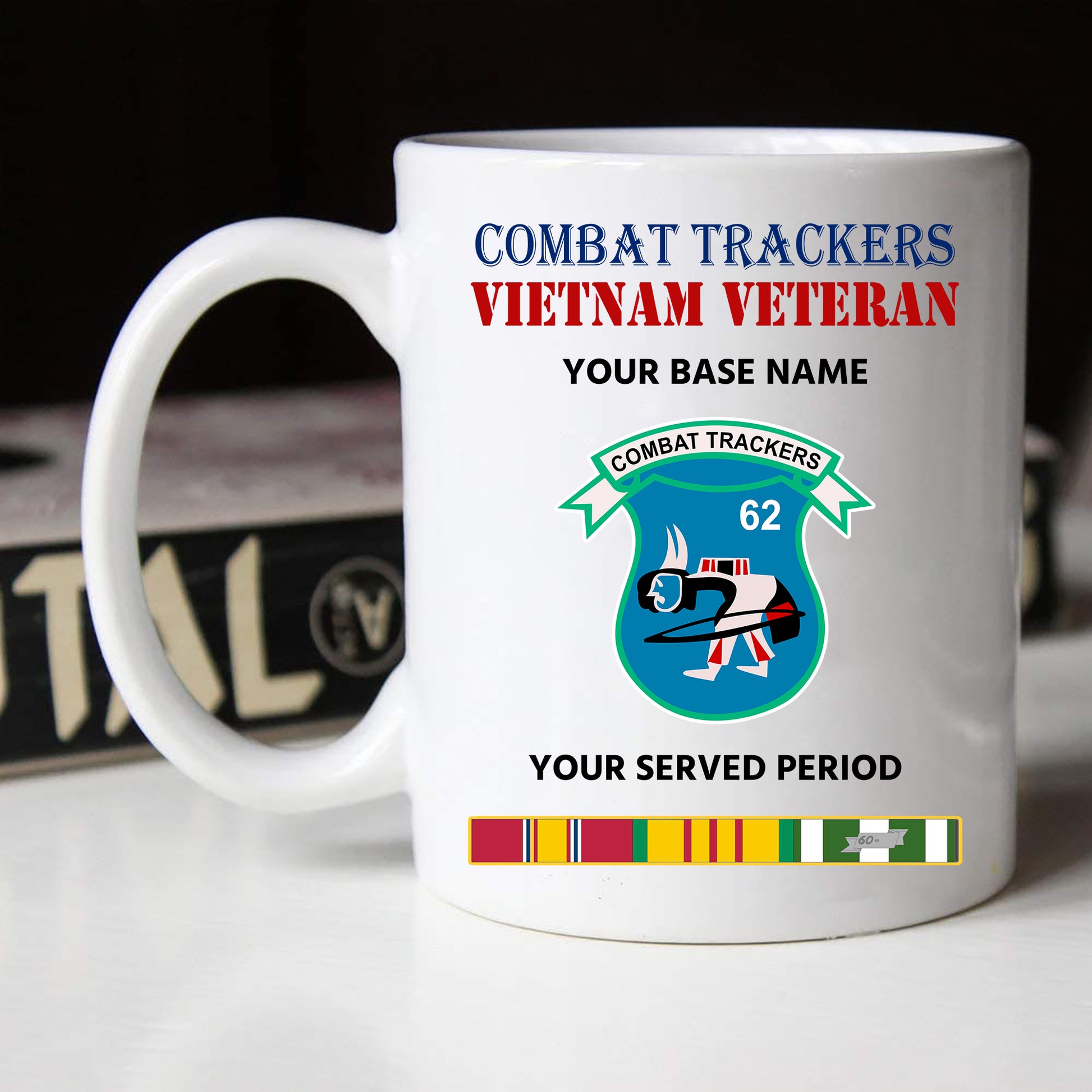 COMBAT TRACKERS BLACK WHITE 11oz 15oz COFFEE MUG