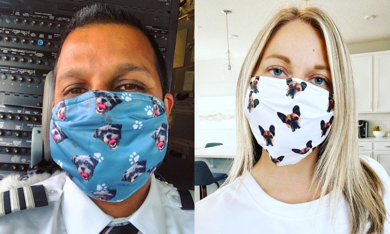 Custom Pet Print - Cloth Face Mask 1 pcs, 3 pcs, 6 pcs, 10 pcs