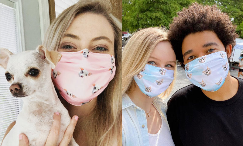 Custom Pet Print - Cloth Face Mask 1 pcs, 3 pcs, 6 pcs, 10 pcs