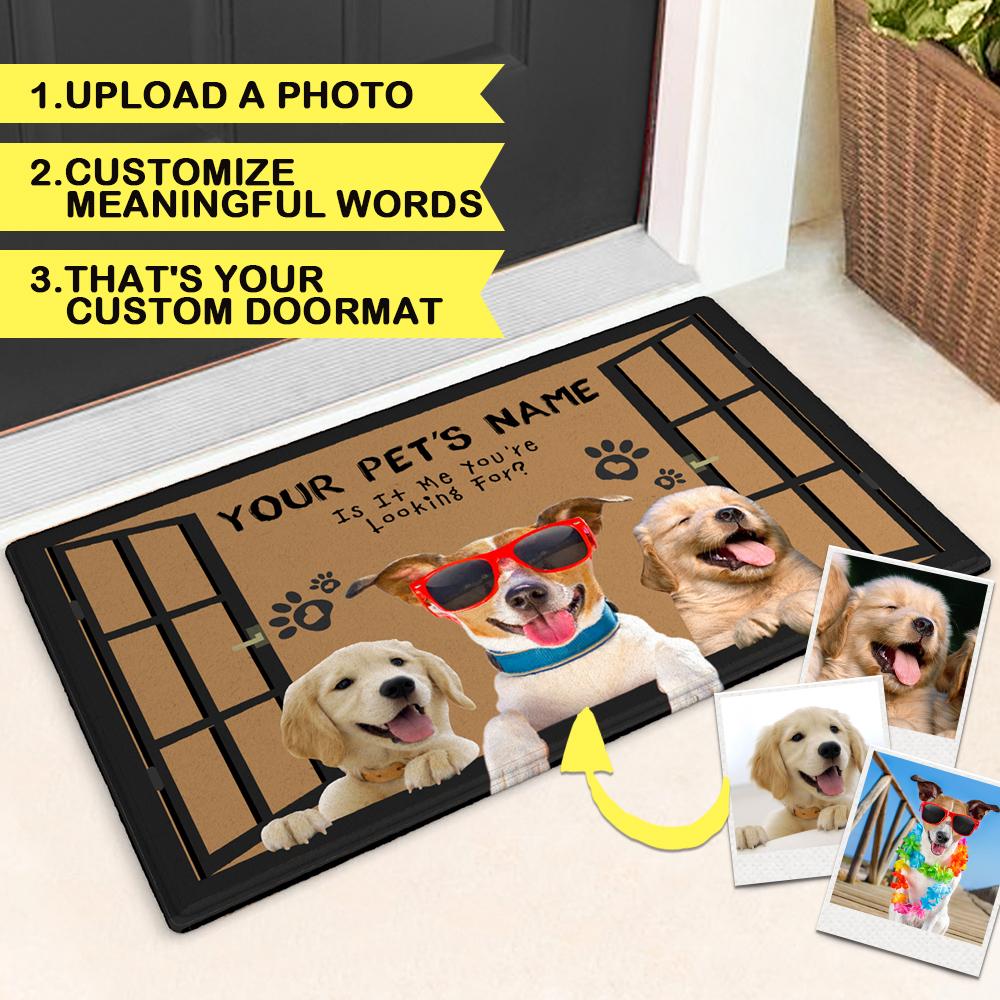 IS IT ME YOU'RE LOOKING FOR - CUSTOM FUNNY PET DOORMAT