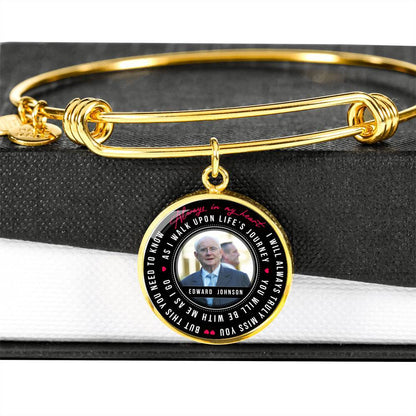 Photo Tribute Luxury Necklace, Bangle - Personalized with your name and photo
