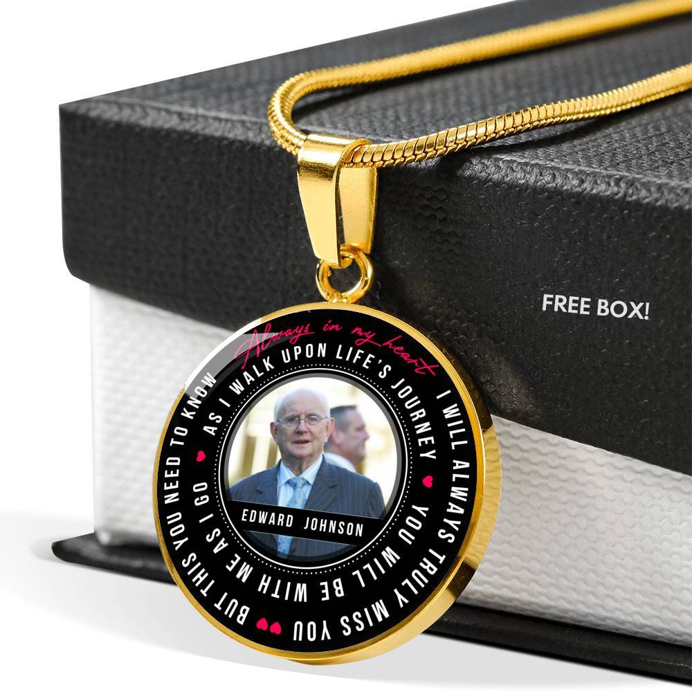 Photo Tribute Luxury Necklace, Bangle - Personalized with your name and photo