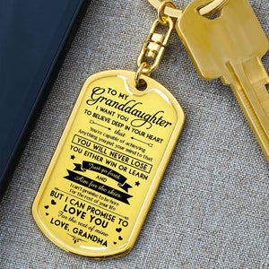 Personalized Dog Tag Keychain/Necklace - Meaningful Gift For Your Grandchildren