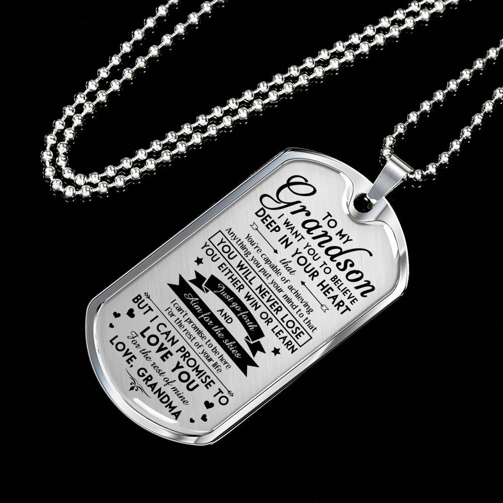 Personalized Dog Tag Keychain/Necklace - Meaningful Gift For Your Grandchildren