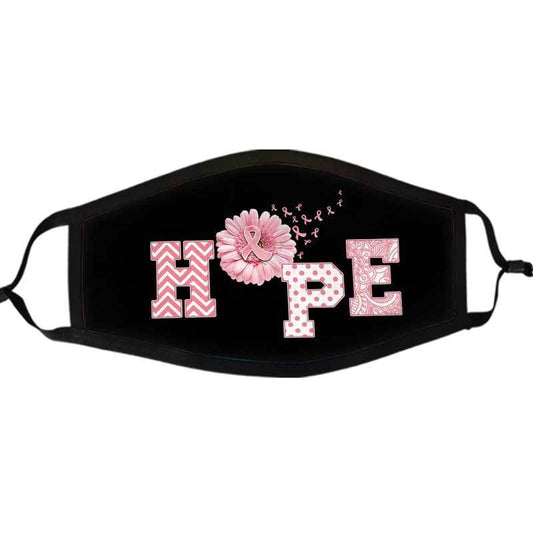 Breast Cancer Hope Daisy Patterns Cloth Face Mask