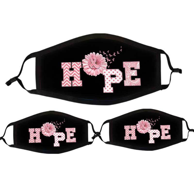 Breast Cancer Hope Daisy Patterns Cloth Face Mask