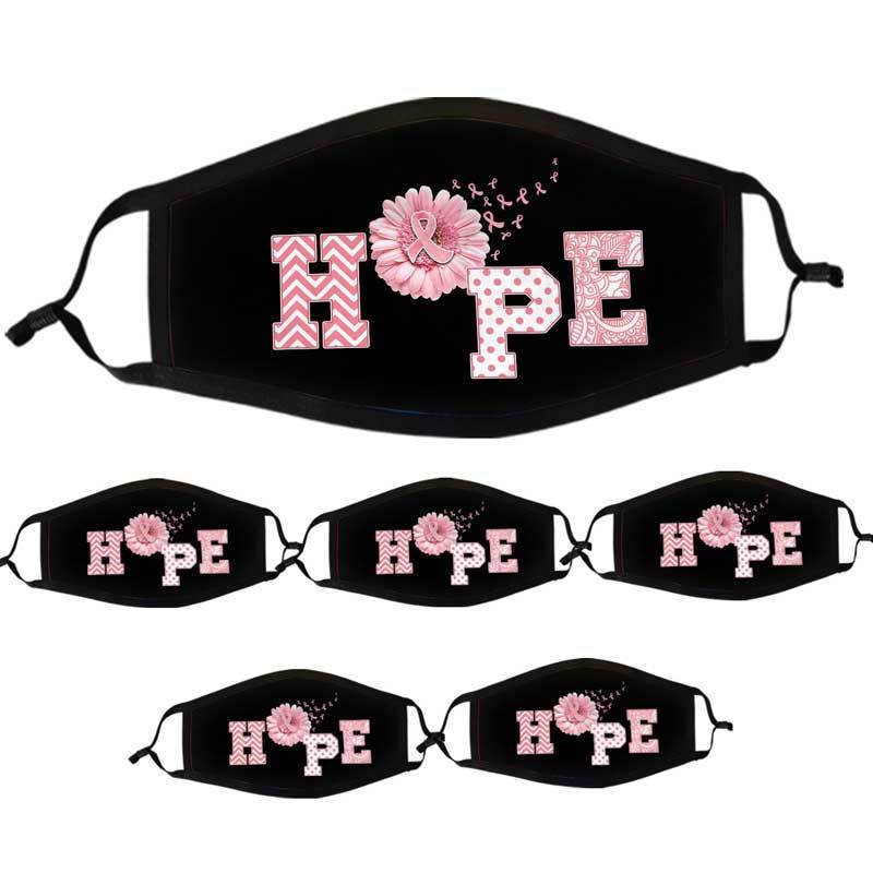 Breast Cancer Hope Daisy Patterns Cloth Face Mask