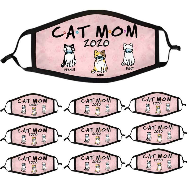 Cat Mom 2020 Personalized Cloth Face Mask