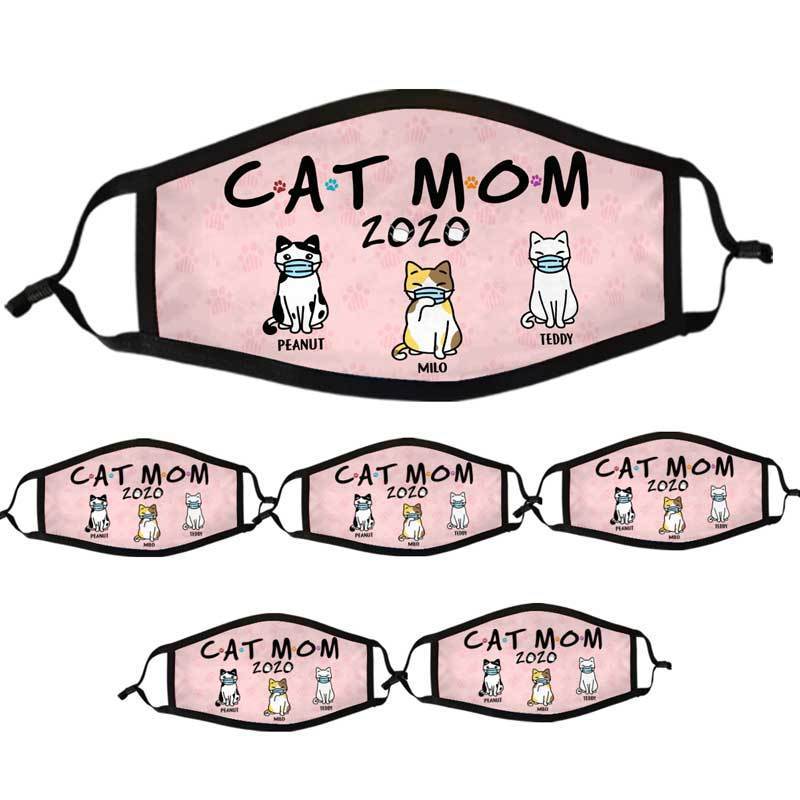 Cat Mom 2020 Personalized Cloth Face Mask