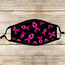Load image into Gallery viewer, Pink Ribbon Breast Cancer Cloth Face Mask