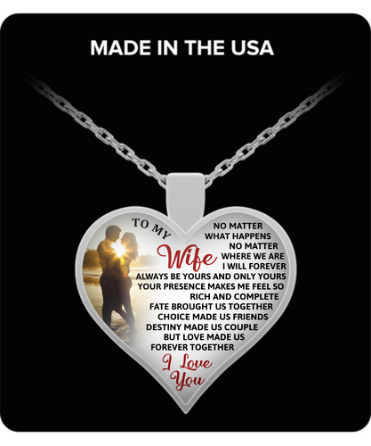 NO MATTER WHAT HAPPENS - TO MY WIFE NECKLACE - NLD STORE