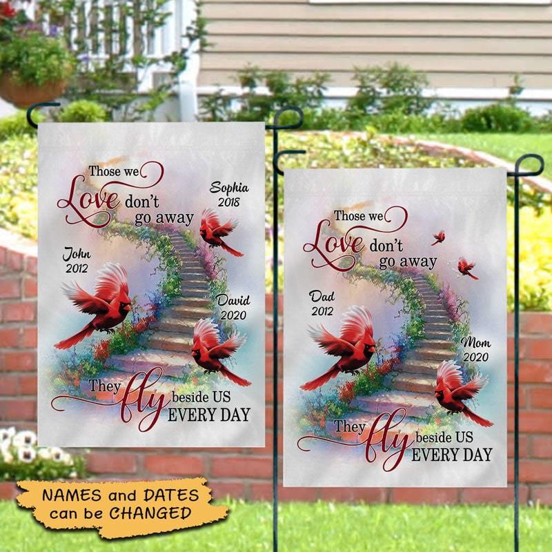 Cardinals Memorial Personalized Garden Flag 12"x18"