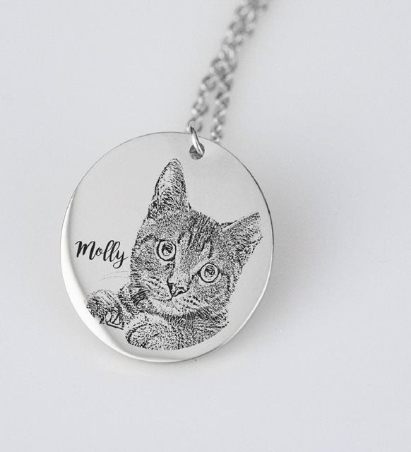 Personalized Dog Portrait Necklace