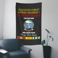 Load image into Gallery viewer, HELICOPTER COMBAT SUPPORT SQUADRON 1 WALL FLAG VERTICAL HORIZONTAL 36 x 60 INCHES WALL FLAG