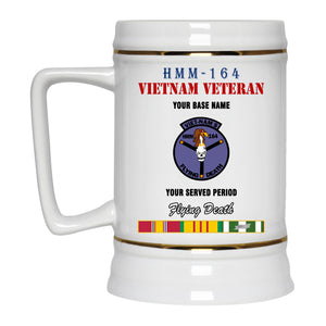 HMM 164 BEER STEIN 22oz GOLD TRIM BEER STEIN