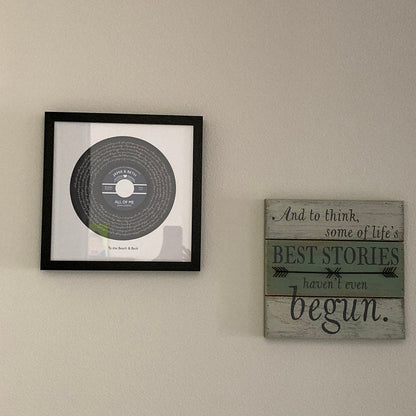 Any Song Lyrics Personalized Print - Custom Vinyl Record Label Wedding - First Dance Anniversary Gift