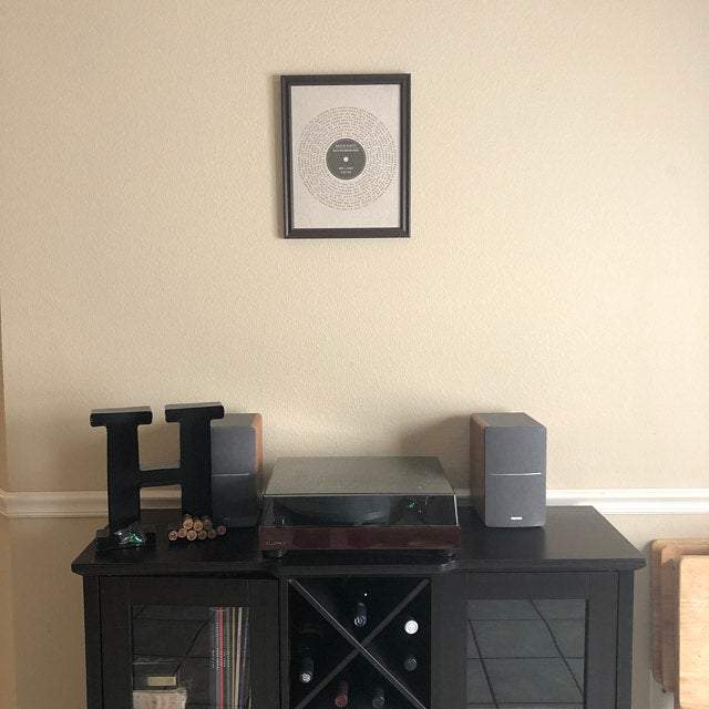 Vinyl Record Song Lyrics - Anniversary Gift - Premium Canvas, Poster