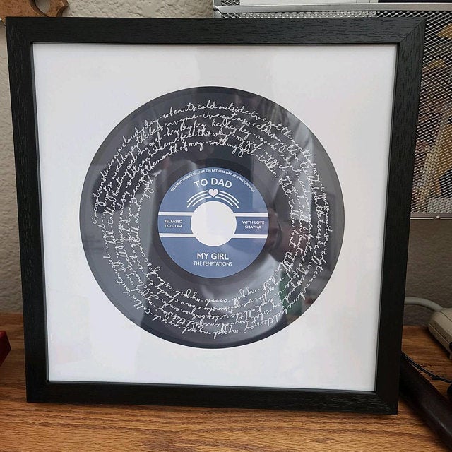Any Song Lyrics Personalized Print - Custom Vinyl Record Label Wedding - First Dance Anniversary Gift