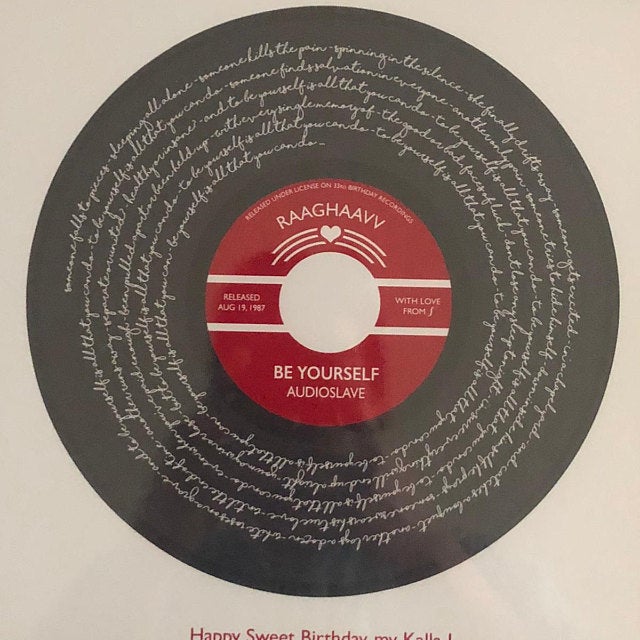 Any Song Lyrics Personalized Print - Custom Vinyl Record Label Wedding - First Dance Anniversary Gift