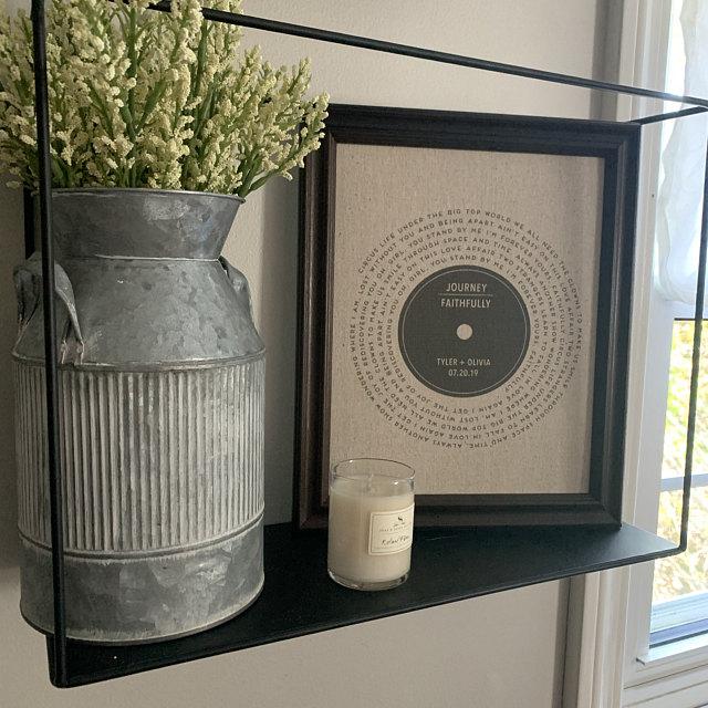 Vinyl Record Song Lyrics - Anniversary Gift - Premium Canvas, Poster