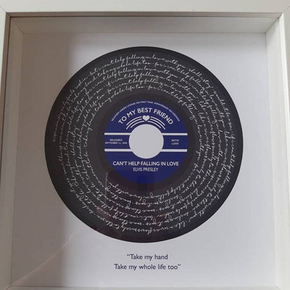 Any Song Lyrics Personalized Print - Custom Vinyl Record Label Wedding - First Dance Anniversary Gift