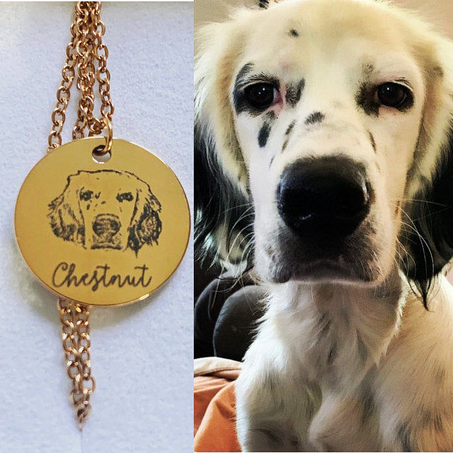 Personalized Dog Portrait Necklace