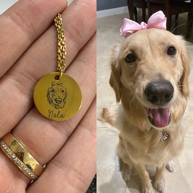 Personalized Dog Portrait Necklace