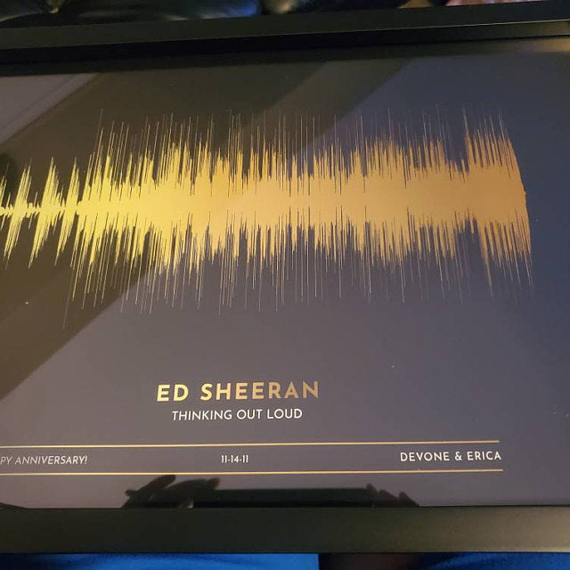 Personalized SOUND WAVE Art Print - Premium Canvas, Poster