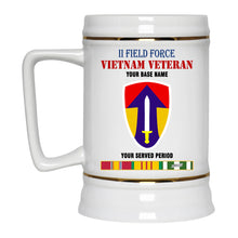Load image into Gallery viewer, II FIELD FORCE BEER STEIN 22oz GOLD TRIM BEER STEIN