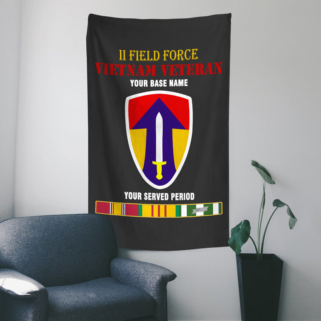 II FIELD FORCE WALL FLAG VERTICAL HORIZONTAL 36 x 60 INCHES WALL FLAG