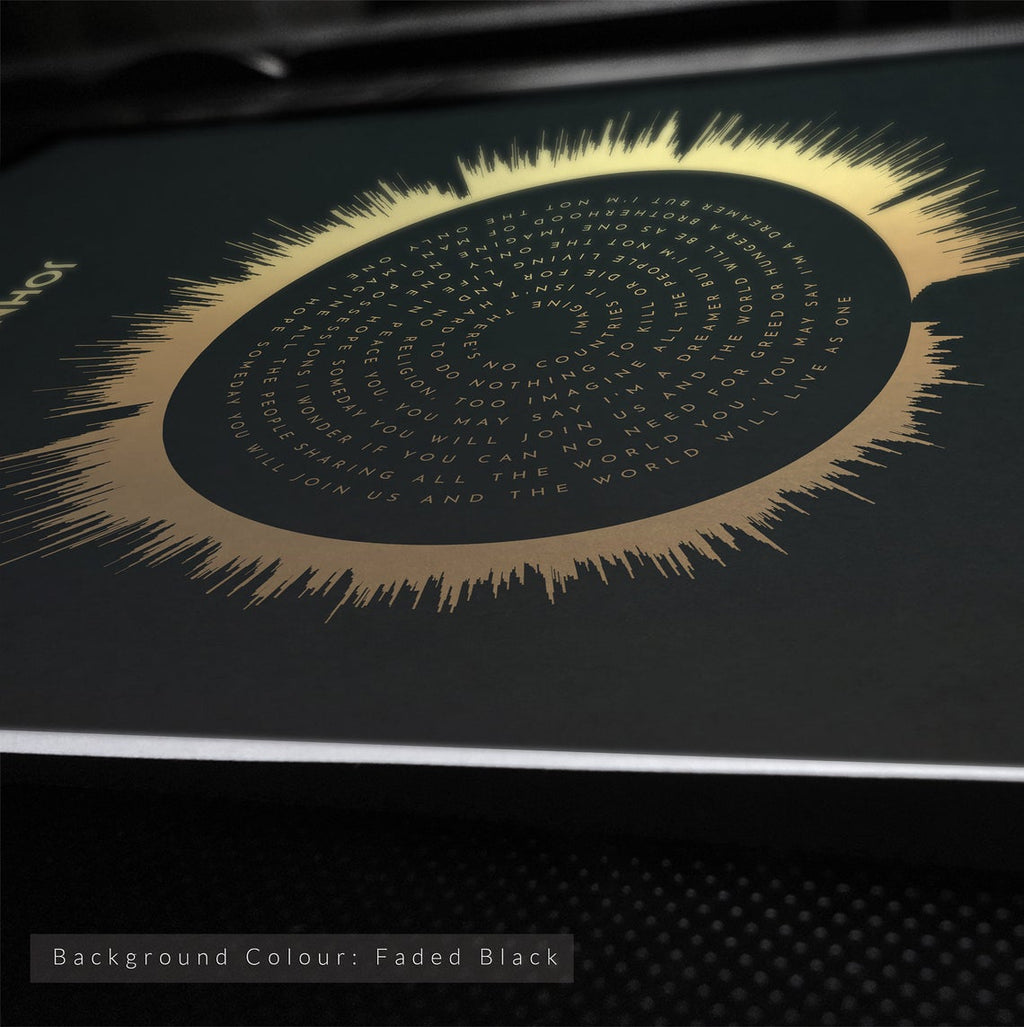 Personalized Sound Wave & Song Lyrics - Premium Canvas, Poster