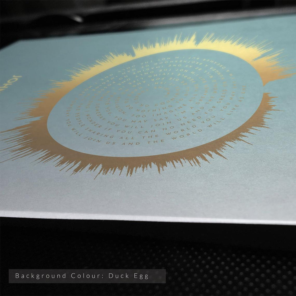 Personalized Sound Wave & Song Lyrics - Premium Canvas, Poster