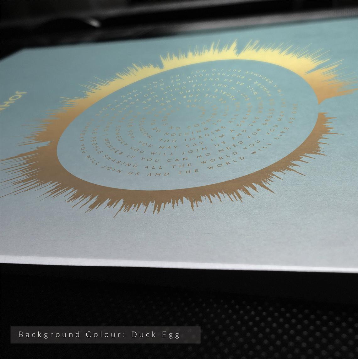 Personalized Sound Wave & Song Lyrics - Premium Canvas, Poster